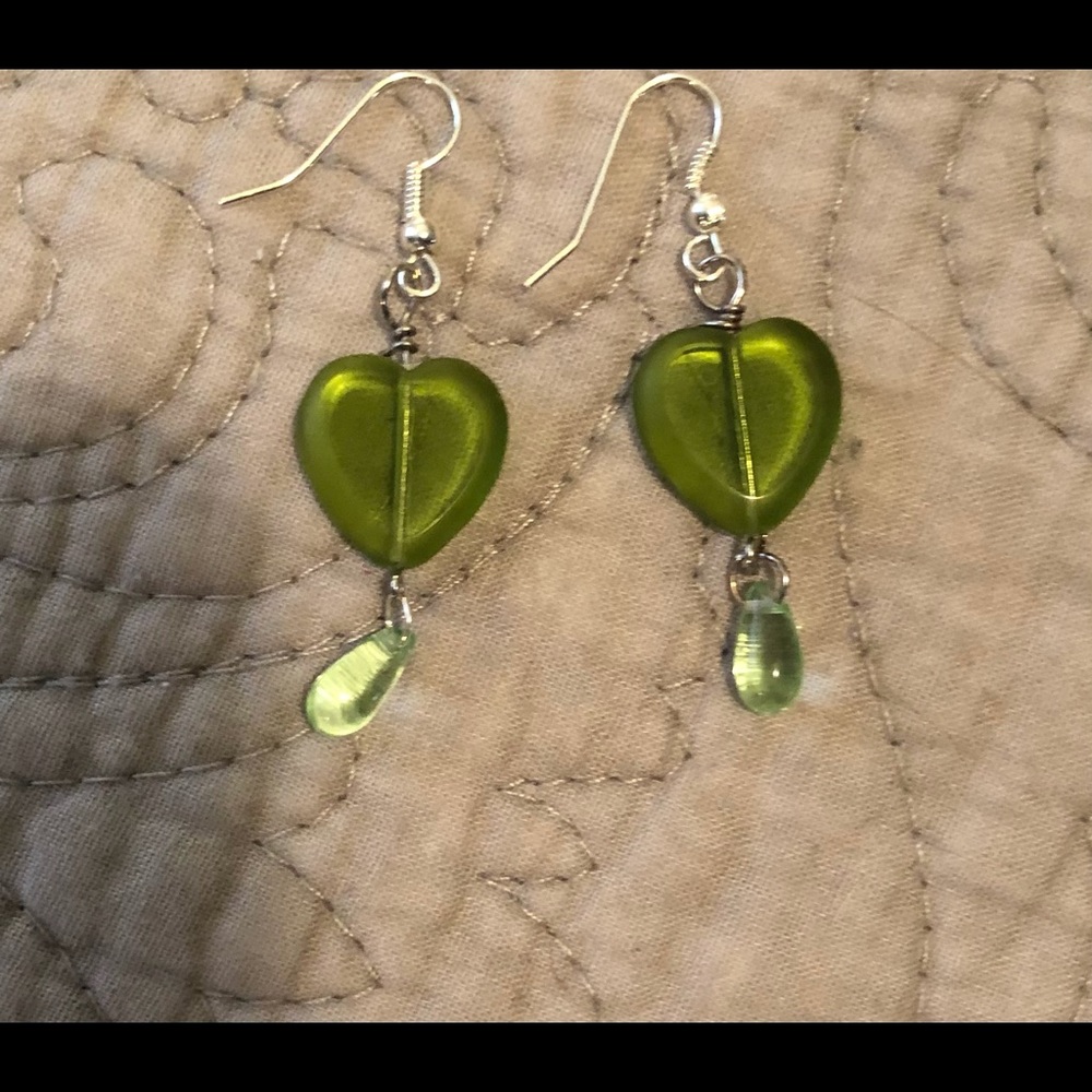 Heart wire earrings-never worn.